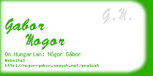 gabor mogor business card