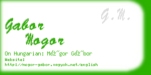 gabor mogor business card